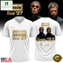 Oasis Live ’27 Limited Edition Signature White Football Jersey, Trending Football Shirt Oasis Live 27 Limited Edition Signature White Football Jersey