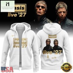 Oasis Live ’27 Limited Edition Signature Zip Hoodie, Popular 3D Music Tee Oasis Live 27 Limited Edition Signature Zip Hoodie