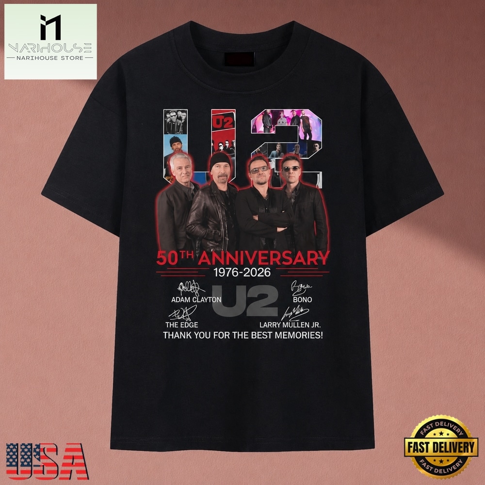 Official U2 50th Anniversary Thank You For The Best Memories Rock Band T Shirt, Music Fan 2D Shirt Official U2 50th Anniversary Thank You For The Best Memories Rock Band T Shirt, Music Fan 2D Shirt
