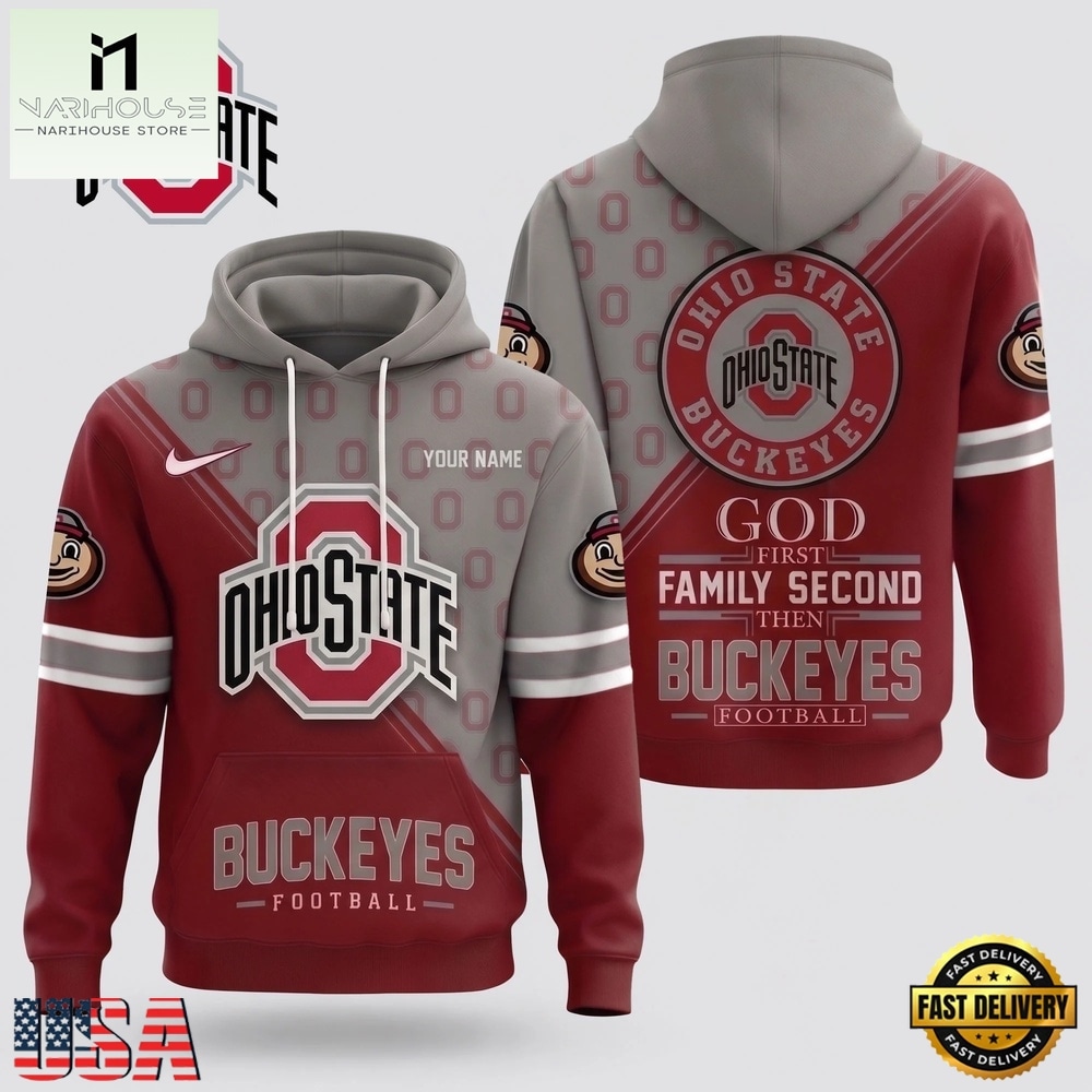 Ohio State Buckeyes 2026 NCAA Personalized Faith Family Football Hoodie, NCAA College 3D Shirt Ohio State Buckeyes 2026 NCAA Personalized Faith Family Football Hoodie, NCAA College 3D Shirt