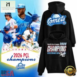 Oklahoma City Comets Pacific Coast League Champions 2026 Black Hoodie, Hot 3D Shirt Trend Oklahoma City Comets Pacific Coast League Champions 2026 Black Hoodie