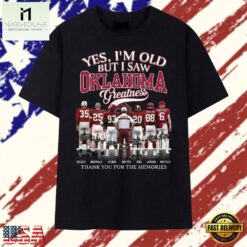 Oklahoma Sooners Football Greatness Legends Signatures Vintage T Shirt, Stylish 2D Graphic Shirt Oklahoma Sooners Football Greatness Legends Signatures Vintage T Shirt
