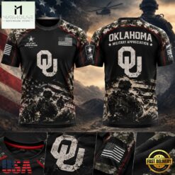 Oklahoma Sooners x Military Appreciation T Shirt, Hot 3D Shirt Trend Oklahoma Sooners X Military Appreciation T Shirt