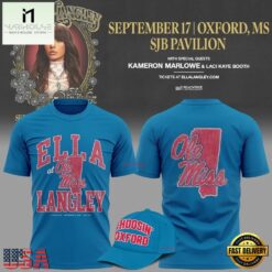 Ole Miss Rebels x Ella Langley The Dandelion Tour 2026 Special New 3D Shirt, Popular 3D Music Tee Ole Miss Rebels X Ella Langley The Dandelion Tour 2026 Special New 3D Shirt