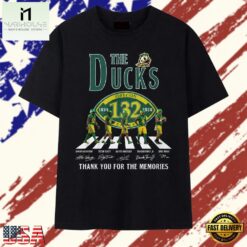 Oregon Ducks 132nd Anniversary 1894 2026 Abbey Road Signatures T Shirt, Stylish 2D Graphic Shirt Oregon Ducks 132nd Anniversary 1894 2026 Abbey Road Signatures T Shirt