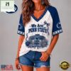 Penn State Nittany Lions NCAA Floral Stadium Bow V Neck 3D T Shirt, NCAA College V Neck Tee Penn State Nittany Lions Ncaa Floral Stadium Bow V Neck 3D T Shirt