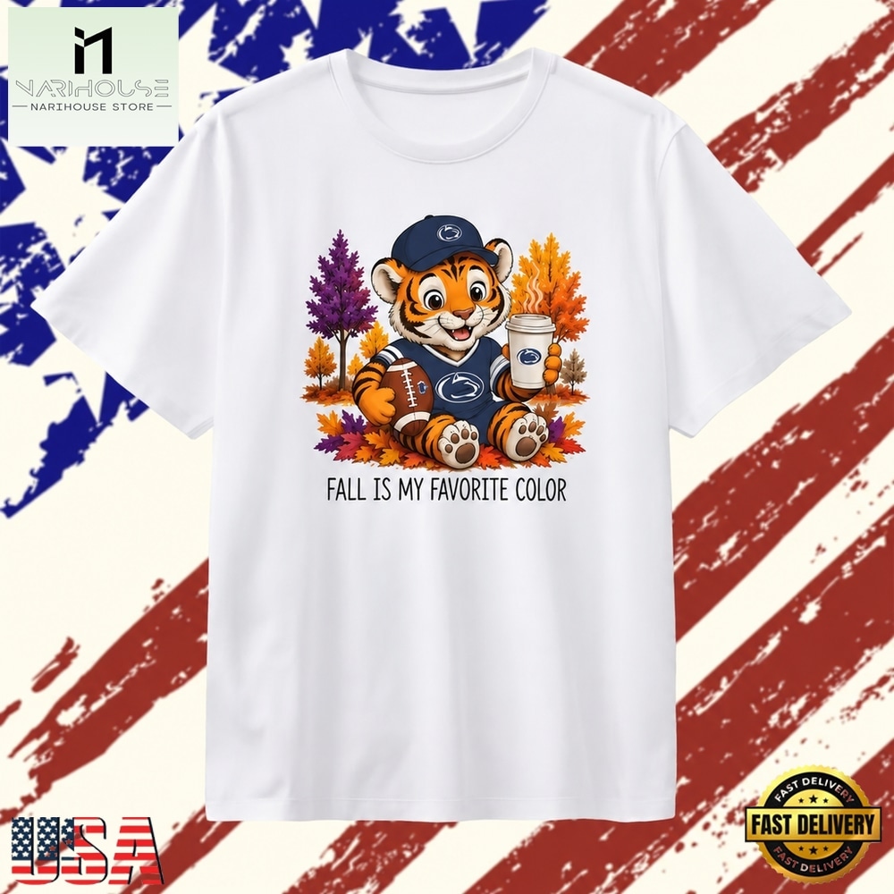 Penn State Nittany Lions Tiger Fall Is My Favorite Color T Shirt, Stylish 2D Graphic Shirt Penn State Nittany Lions Tiger Fall Is My Favorite Color T Shirt, Stylish 2D Graphic Shirt