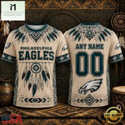 Philadelphia Eagles 2026 NFL Native American Heritage 3D Shirt, NFL Sporty Shirt Philadelphia Eagles 2026 Nfl Native American Heritage 3D Shirt