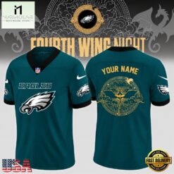 Philadelphia Eagles Fourth Wing Night 2026 Custom Football Jersey, Trending Football Shirt Philadelphia Eagles Fourth Wing Night 2026 Custom Football Jersey