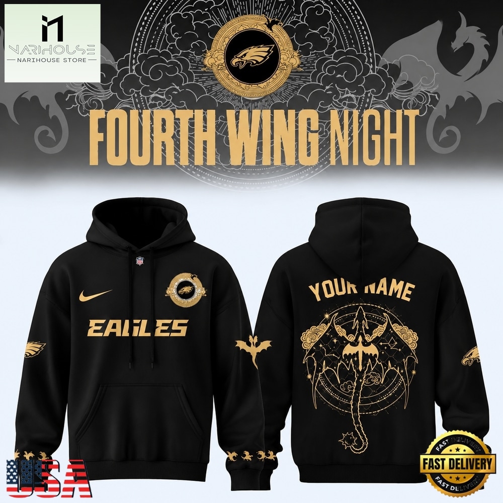 Philadelphia Eagles Fourth Wing Night 2026 Custom Hoodie, Hot 3D Shirt Trend Philadelphia Eagles Fourth Wing Night 2026 Custom Hoodie, Hot 3D Shirt Trend