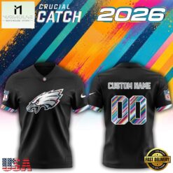 Philadelphia Eagles NFL 2026 Crucial Catch Limited Edition Black Football Jersey, Trending Football Shirt Philadelphia Eagles Nfl 2026 Crucial Catch Limited Edition Black Football Jersey
