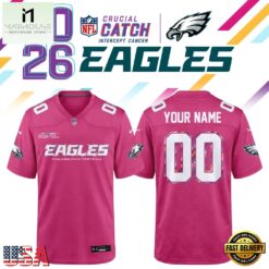 Philadelphia Eagles NFL Crucial Catch 2026 Pink Limited Edition Football Jersey, Trending Football Shirt Philadelphia Eagles Nfl Crucial Catch 2026 Pink Limited Edition Football Jersey