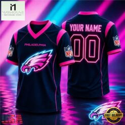 Philadelphia Eagles NFL Electric Glow Custom Football Jersey, NFL Team Football Jersey Philadelphia Eagles Nfl Electric Glow Custom Football Jersey