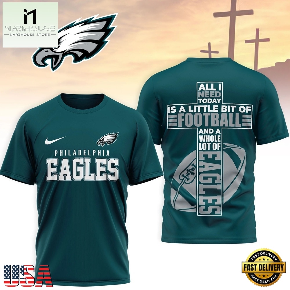 Philadelphia Eagles NFL Whole Lot of Football Christian Cross 3D Shirt, NFL Sporty Shirt Philadelphia Eagles NFL Whole Lot of Football Christian Cross 3D Shirt, NFL Sporty Shirt