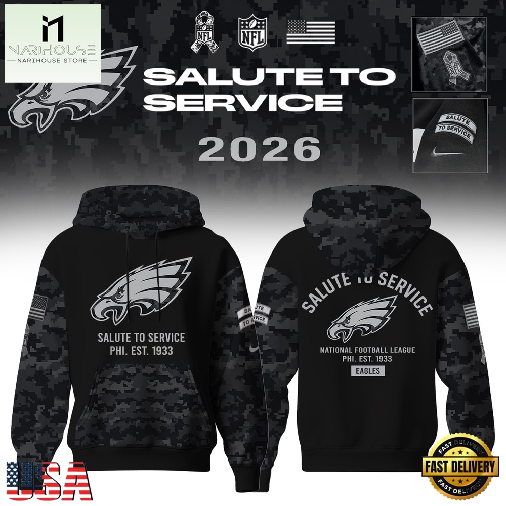 Philadelphia Eagles Salute to Service Camo 2026 Black Hoodie, Hot 3D Shirt Trend Philadelphia Eagles Salute to Service Camo 2026 Black Hoodie, Hot 3D Shirt Trend