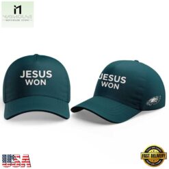 Philadelphia Eagles x Jesus Won 2026 Special New Cap, Trending Cap Style Philadelphia Eagles X Jesus Won 2026 Special New Cap