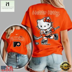 Philadelphia Flyers NHL x Hello Kitty Unisex 3D Shirt, NHL 3D Game Day Tee Philadelphia Flyers Nhl X Hello Kitty Unisex 3D Shirt