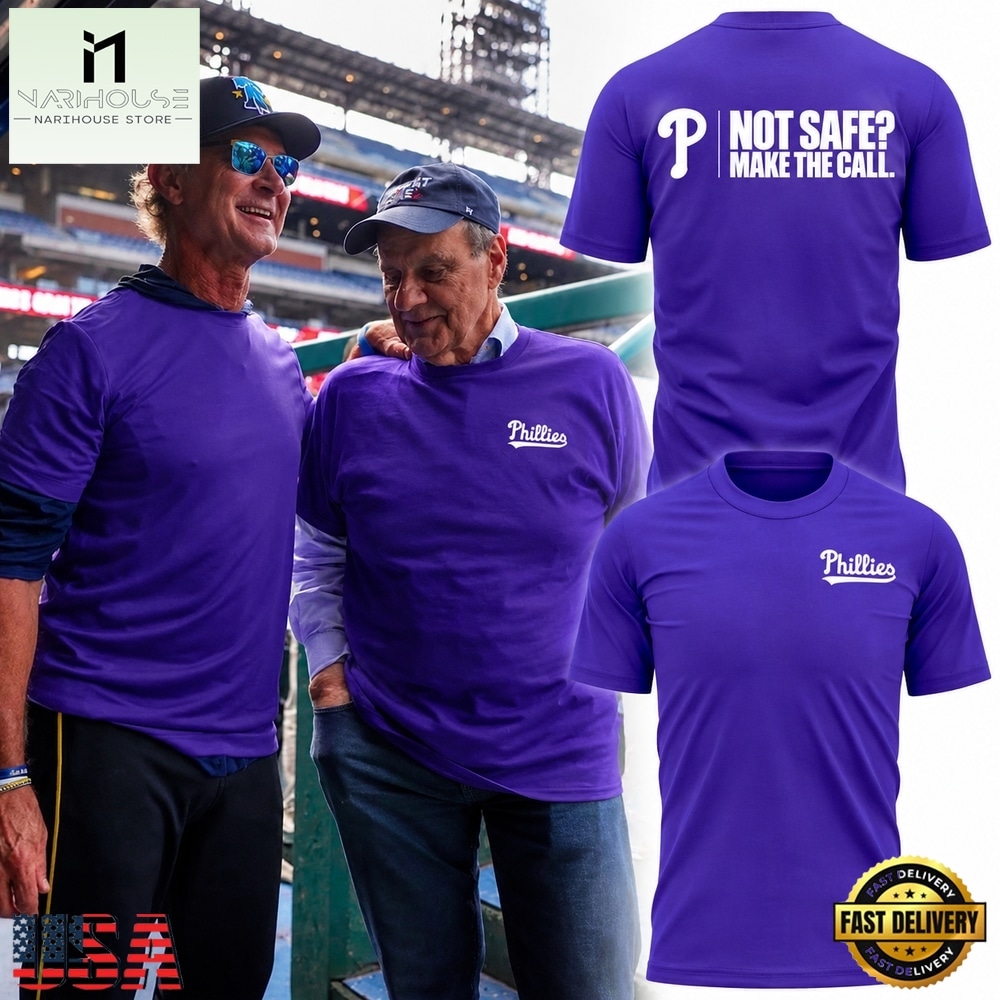 Philadelphia Phillies Not Safe Make The Call 2026 T Shirt, Hot 3D Shirt Trend Philadelphia Phillies Not Safe Make The Call 2026 T Shirt, Hot 3D Shirt Trend