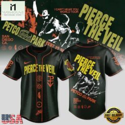 Pierce The Veil I Can’t Hear You World Tour Finale Exclusive Baseball Jersey, Concert Baseball Jersey Pierce The Veil I Can T Hear You World Tour Finale Exclusive Baseball Jersey