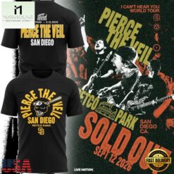 Pierce The Veil x San Diego Padres 2026 Black T Shirt, Popular 3D Music Tee Pierce The Veil X San Diego Padres 2026 Black T Shirt