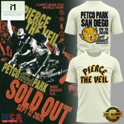 Pierce The Veil x San Diego Padres 2026 Limited Edition T Shirt, Popular 3D Music Tee Pierce The Veil X San Diego Padres 2026 Limited Edition T Shirt