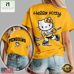 Pittsburgh Penguins NHL x Hello Kitty Unisex 3D Shirt, NHL 3D Game Day Tee Pittsburgh Penguins Nhl X Hello Kitty Unisex 3D Shirt