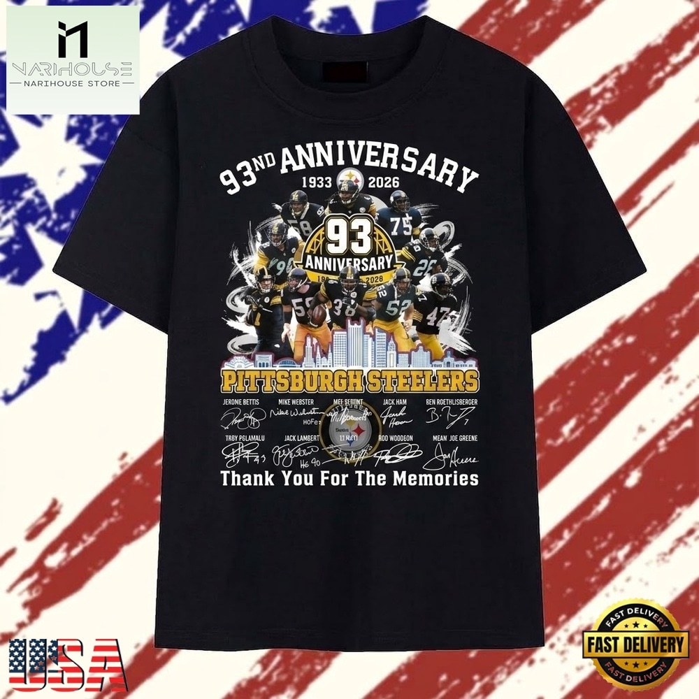 Pittsburgh Steelers 93rd Anniversary Greatness Legends Signatures Football T Shirt, Stylish 2D Graphic Shirt Pittsburgh Steelers 93rd Anniversary Greatness Legends Signatures Football T Shirt, Stylish 2D Graphic Shirt