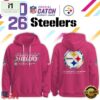 Pittsburgh Steelers Crucial Catch 2026 Pink Limited Edition Hoodie Shirt, Hot 3D Shirt Trend Pittsburgh Steelers Crucial Catch 2026 Pink Limited Edition Hoodie Shirt