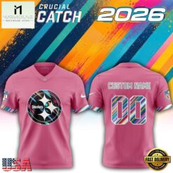 Pittsburgh Steelers NFL 2026 Crucial Catch Limited Edition Pink Football Jersey, Trending Football Shirt Pittsburgh Steelers Nfl 2026 Crucial Catch Limited Edition Pink Football Jersey
