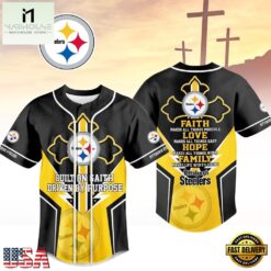 Pittsburgh Steelers NFL Blessed Beyond The Score Baseball Jersey, NFL Game Day Jersey Pittsburgh Steelers Nfl Blessed Beyond The Score Baseball Jersey