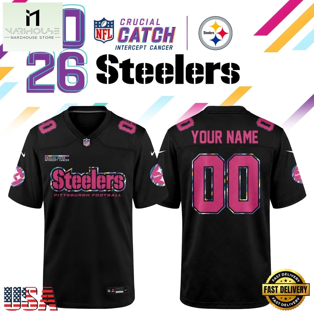 Pittsburgh Steelers NFL Crucial Catch 2026 Black Limited Edition Football Jersey, Trending Football Shirt Pittsburgh Steelers NFL Crucial Catch 2026 Black Limited Edition Football Jersey, Trending Football Shirt