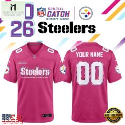 Pittsburgh Steelers NFL Crucial Catch 2026 Pink Limited Edition Football Jersey, Trending Football Shirt Pittsburgh Steelers Nfl Crucial Catch 2026 Pink Limited Edition Football Jersey