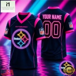 Pittsburgh Steelers NFL Electric Glow Custom Football Jersey, NFL Team Football Jersey Pittsburgh Steelers Nfl Electric Glow Custom Football Jersey