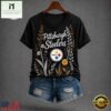 Pittsburgh Steelers NFL Floral Garden V Neck T Shirt, Trendy NFL V Neck Tee Pittsburgh Steelers Nfl Floral Garden V Neck T Shirt
