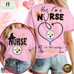 Pittsburgh Steelers NFL Night Shift Never Misses Game Day Halloween Nurse Unisex 3D Shirt, NFL Sporty Shirt Pittsburgh Steelers Nfl Night Shift Never Misses Game Day Halloween Nurse Unisex 3D Shirt
