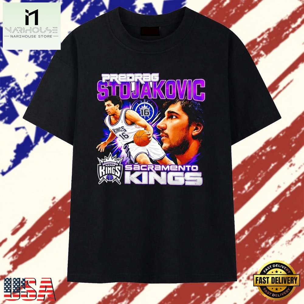 Predrag Stojakovic Sacramento Kings 16 NBA T Shirt, Stylish 2D Graphic Shirt Predrag Stojakovic Sacramento Kings 16 NBA T Shirt, Stylish 2D Graphic Shirt