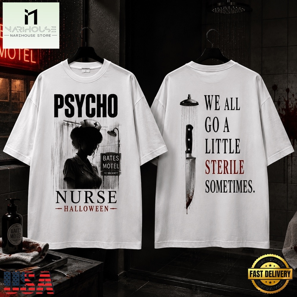 Psycho Nurse Bates Motel Halloween 3D Shirt, Popular 3D Music Tee Psycho Nurse Bates Motel Halloween 3D Shirt, Popular 3D Music Tee