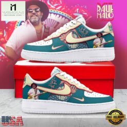 Raul Malo Merry Christmas Teal Country Rock Graphic Air Force 1 Shoes, Music Artist AF1 Shoes Raul Malo Merry Christmas Teal Country Rock Graphic Air Force 1 Shoes