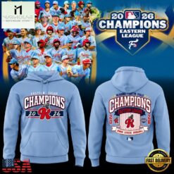 Reading Fightin Phils 2026 Eastern League Champions Hoodie, Hot 3D Shirt Trend Reading Fightin Phils 2026 Eastern League Champions Hoodie