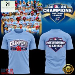 Reading Fightin Phils 2026 Eastern League Champions T Shirt, Hot 3D Shirt Trend Reading Fightin Phils 2026 Eastern League Champions T Shirt