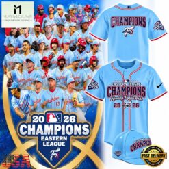 Reading Fightin Phils Eastern League Champions Limited Edition Baseball Jersey, Stylish Baseball Jersey Reading Fightin Phils Eastern League Champions Limited Edition Baseball Jersey