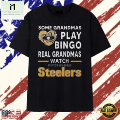 Real Grandmas Watch Pittsburgh Steelers Football Fan T Shirt, Stylish 2D Graphic Shirt Real Grandmas Watch Pittsburgh Steelers Football Fan T Shirt