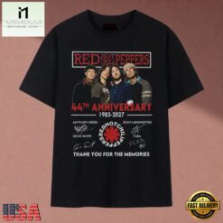 Red Hot Chili Peppers 44th Anniversary 1983 2027 Signatures Vintage T Shirt, Music Fan 2D Shirt Red Hot Chili Peppers 44th Anniversary 1983 2027 Signatures Vintage T Shirt