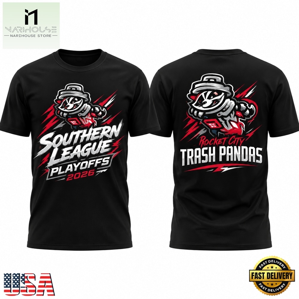 Rocket City Trash Pandas Southern League Playoffs 2026 T Shirt, Hot 3D Shirt Trend Rocket City Trash Pandas Southern League Playoffs 2026 T Shirt, Hot 3D Shirt Trend