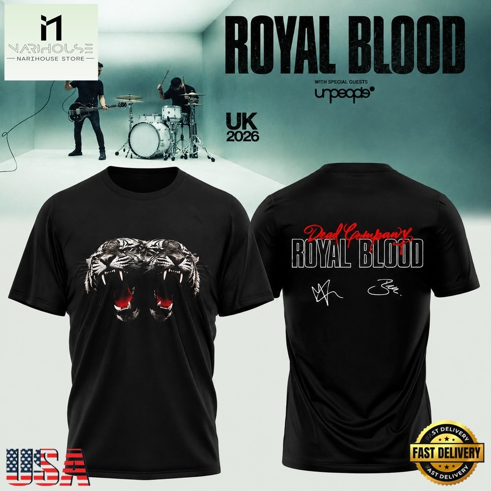 Royal Blood UK Tour Dead Company 2026 Special New Black T Shirt, Popular 3D Music Tee Royal Blood UK Tour Dead Company 2026 Special New Black T Shirt, Popular 3D Music Tee