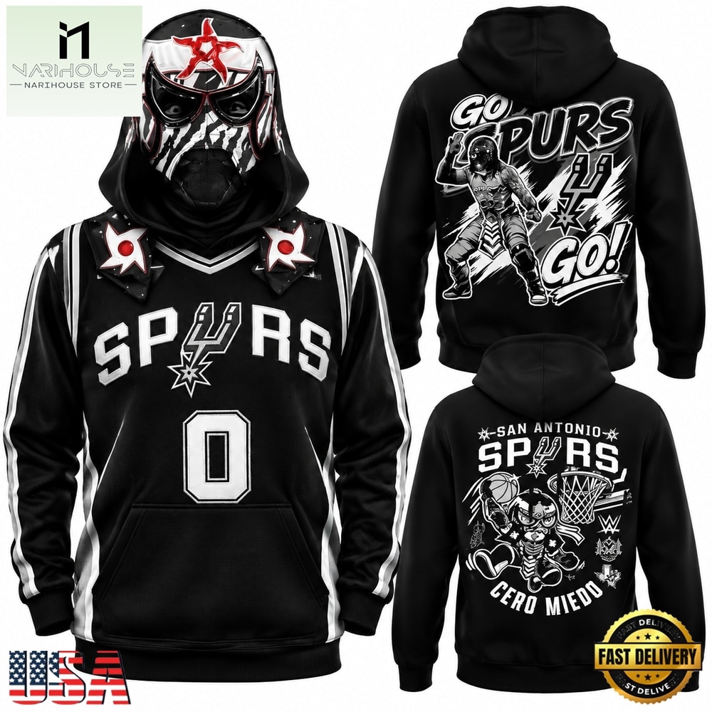 San Antonio Spurs x Cero Miedo WWE Superstar Penta 2026 Hoodie, Hot 3D Shirt Trend San Antonio Spurs x Cero Miedo WWE Superstar Penta 2026 Hoodie, Hot 3D Shirt Trend