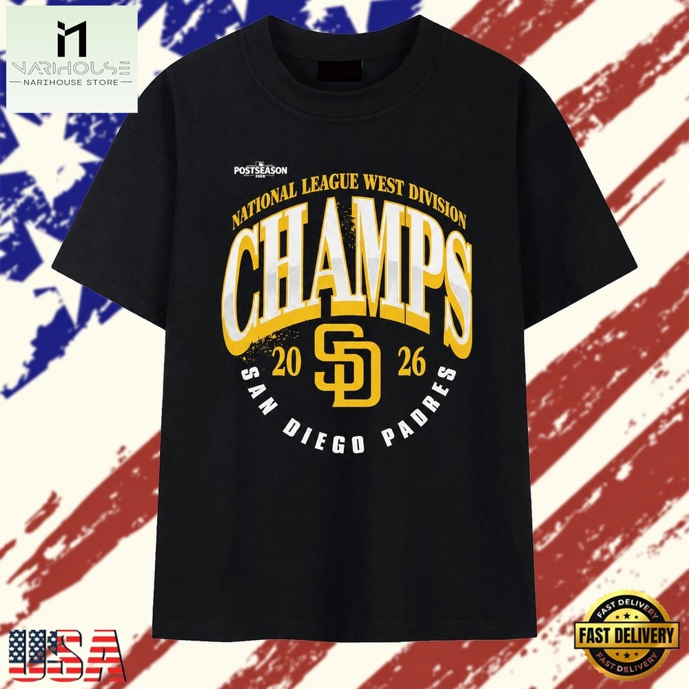 San Diego Padres 2026 National League West Division Champs T Shirt, Stylish 2D Graphic Shirt San Diego Padres 2026 National League West Division Champs T Shirt, Stylish 2D Graphic Shirt