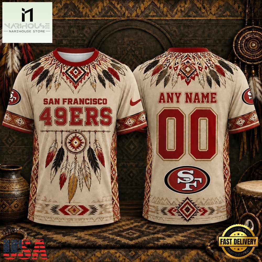 San Francisco 49ers 2026 NFL Native American Heritage 3D Shirt, NFL Sporty Shirt San Francisco 49ers 2026 NFL Native American Heritage 3D Shirt, NFL Sporty Shirt