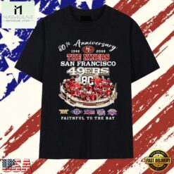 San Francisco 49ers 80th Anniversary 1946 2026 Faithful To The Bay T Shirt, Stylish 2D Graphic Shirt San Francisco 49ers 80th Anniversary 1946 2026 Faithful TO The Bay T Shirt