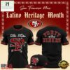 San Francisco 49ers Latino Heritage Month 2026 Black Graphic T Shirt, Hot 3D Shirt Trend San Francisco 49ers Latino Heritage Month 2026 Black Graphic T Shirt
